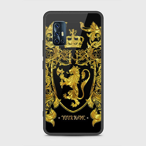 Vivo V17 Cover - Gold Series - HQ Ultra Shine Premium Infinity Glass Soft Silicon Borders Case