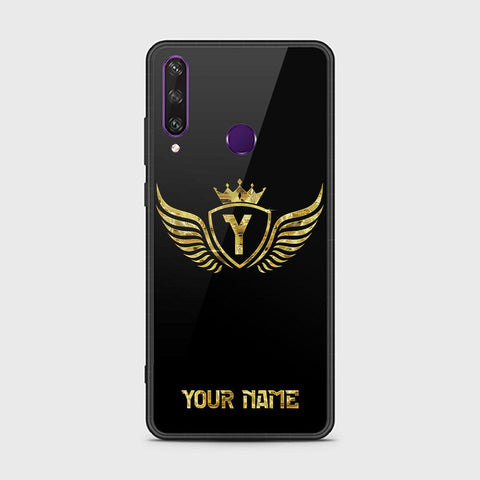 Huawei Y6p Cover - Gold Series - HQ Ultra Shine Premium Infinity Glass Soft Silicon Borders Case