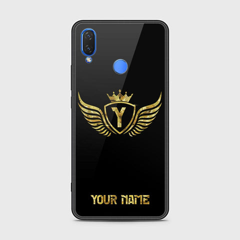 Huawei Y9 2019 Cover - Gold Series - HQ Ultra Shine Premium Infinity Glass Soft Silicon Borders Case