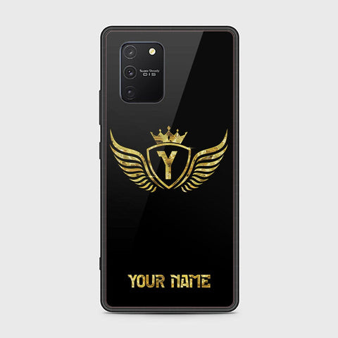 Samsung Galaxy A91 Cover - Gold Series - HQ Ultra Shine Premium Infinity Glass Soft Silicon Borders Case