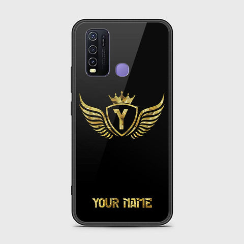 Vivo Y30 Cover - Gold Series - HQ Ultra Shine Premium Infinity Glass Soft Silicon Borders Case