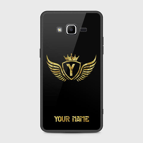 J2 Prime Cover - Gold Series - HQ Ultra Shine Premium Infinity Glass Soft Silicon Borders Case
