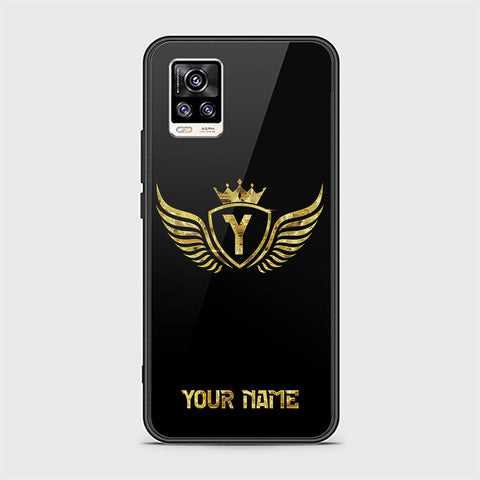 Vivo V20 Cover - Gold Series - HQ Ultra Shine Premium Infinity Glass Soft Silicon Borders Case