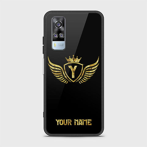 Vivo Y51a Cover - Gold Series - HQ Ultra Shine Premium Infinity Glass Soft Silicon Borders Case