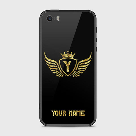 iPhone 5 Cover - Gold Series - HQ Ultra Shine Premium Infinity Glass Soft Silicon Borders Case