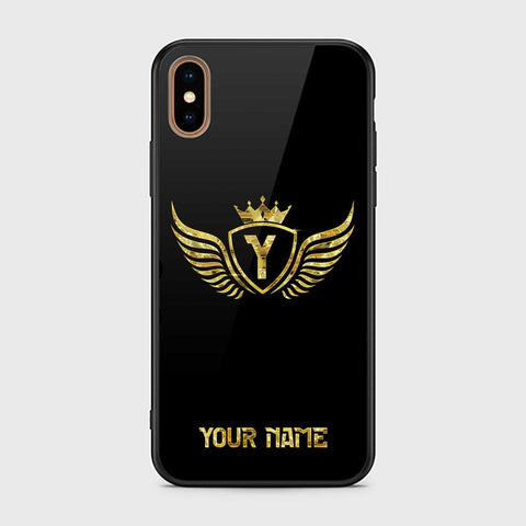 iPhone XS Max Cover - Gold Series - HQ Ultra Shine Premium Infinity Glass Soft Silicon Borders Case