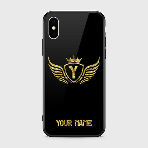 iPhone XS / X Cover - Gold Series - HQ Ultra Shine Premium Infinity Glass Soft Silicon Borders Case