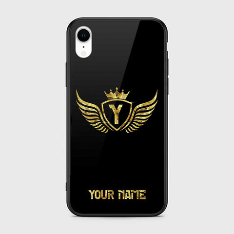 iPhone XR Cover - Gold Series - HQ Ultra Shine Premium Infinity Glass Soft Silicon Borders Case