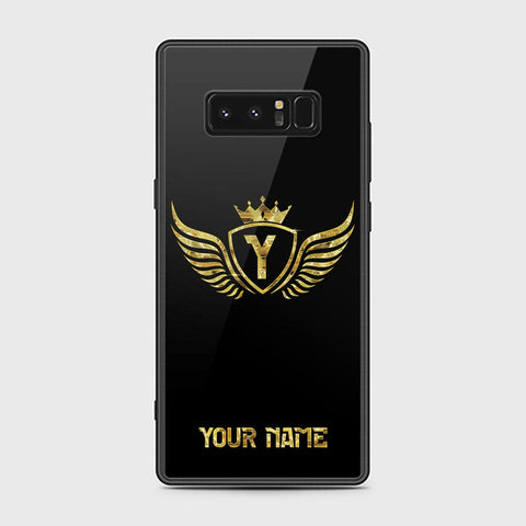 Samsung Galaxy Note 8 Cover - Gold Series - HQ Ultra Shine Premium Infinity Glass Soft Silicon Borders Case