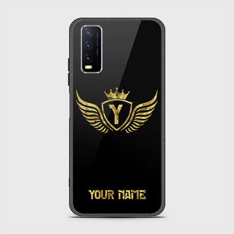 Vivo Y12s Cover - Gold Series - HQ Ultra Shine Premium Infinity Glass Soft Silicon Borders Case
