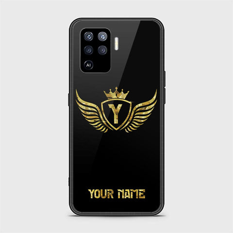 Oppo A94 Cover - Gold Series - HQ Ultra Shine Premium Infinity Glass Soft Silicon Borders Case