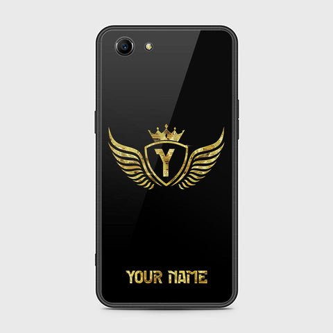 Oppo A83 Cover - Gold Series - HQ Ultra Shine Premium Infinity Glass Soft Silicon Borders Case