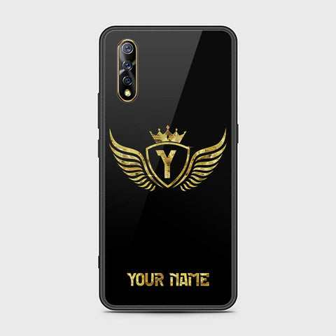Vivo S1 Cover - Gold Series - HQ Ultra Shine Premium Infinity Glass Soft Silicon Borders Case