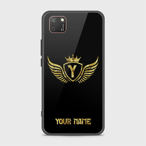 Huawei Y7p Cover - Gold Series - HQ Ultra Shine Premium Infinity Glass Soft Silicon Borders Case