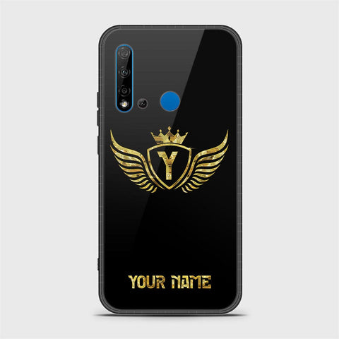 Huawi P20 Lite 2019 Cover - Gold Series - HQ Ultra Shine Premium Infinity Glass Soft Silicon Borders Case