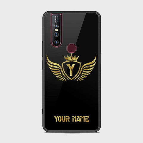 Vivo V15 Cover - Gold Series - HQ Ultra Shine Premium Infinity Glass Soft Silicon Borders Case