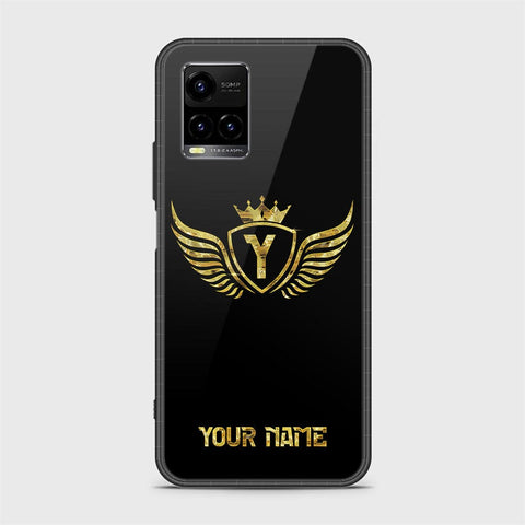 Vivo Y21 Cover - Gold Series - D227 - HQ Ultra Shine Premium Infinity Glass Soft Silicon Borders Case ( Fast Delivery )