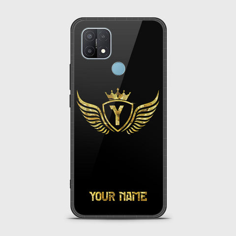 Oppo A35 Cover - Gold Series - HQ Ultra Shine Premium Infinity Glass Soft Silicon Borders Case