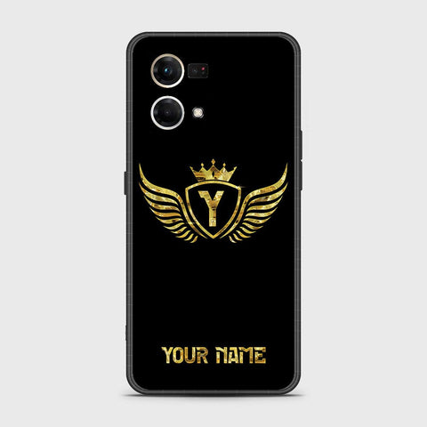 Oppo Reno 8 4G Cover - Gold Series - HQ Ultra Shine Premium Infinity Glass Soft Silicon Borders Case