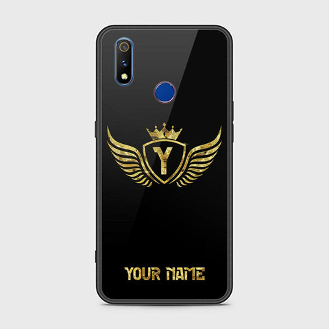 Realme 3 Cover - Gold Series - HQ Ultra Shine Premium Infinity Glass Soft Silicon Borders Case