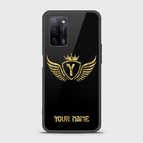 Oppo A55 4G Cover - Gold Series - HQ Ultra Shine Premium Infinity Glass Soft Silicon Borders Case