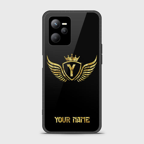 Realme C35 Cover - Gold Series - HQ Ultra Shine Premium Infinity Glass Soft Silicon Borders Case