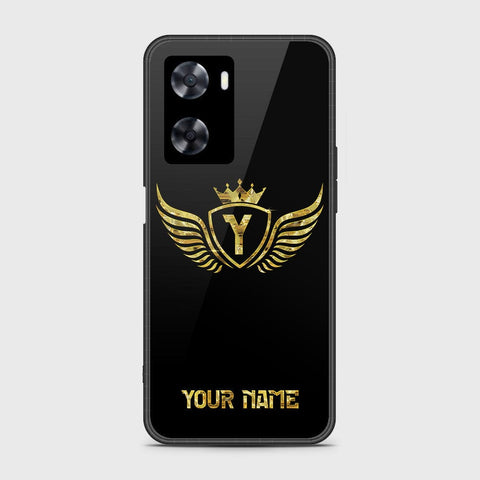 Oppo A57 4G 2022 Cover - Gold Series - HQ Ultra Shine Premium Infinity Glass Soft Silicon Borders Case