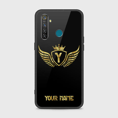 Realme 5 Pro Cover - Gold Series - HQ Ultra Shine Premium Infinity Glass Soft Silicon Borders Case