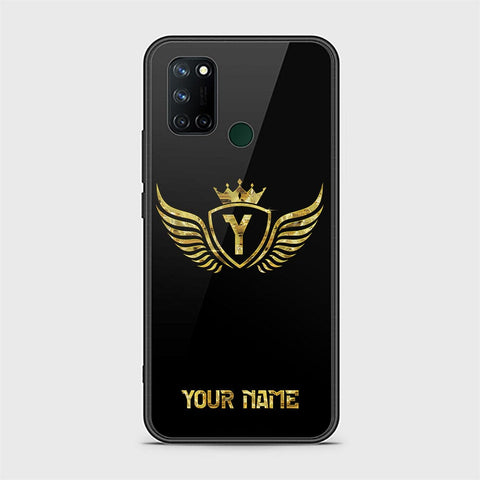 Realme 7i Cover - Gold Series - HQ Ultra Shine Premium Infinity Glass Soft Silicon Borders Case