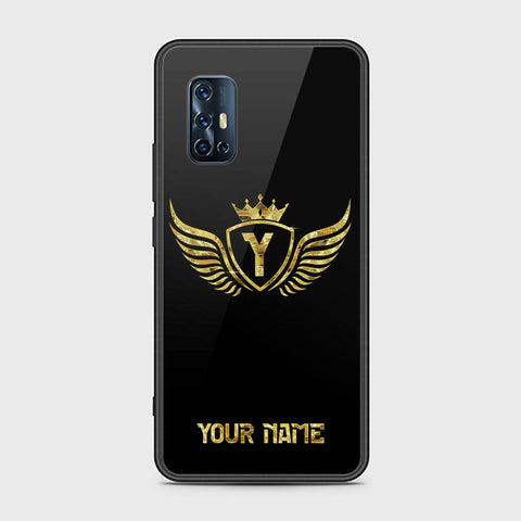 Vivo V17 Cover - Gold Series - HQ Ultra Shine Premium Infinity Glass Soft Silicon Borders Case