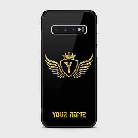 Samsung Galaxy S10 Cover - Gold Series - HQ Ultra Shine Premium Infinity Glass Soft Silicon Borders Case