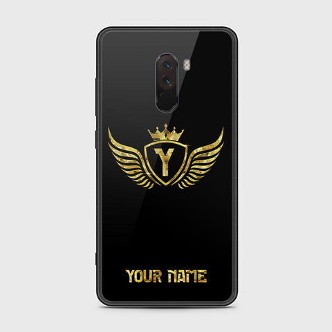 Xiaomi Pocophone F1 Cover - Gold Series - HQ Ultra Shine Premium Infinity Glass Soft Silicon Borders Case