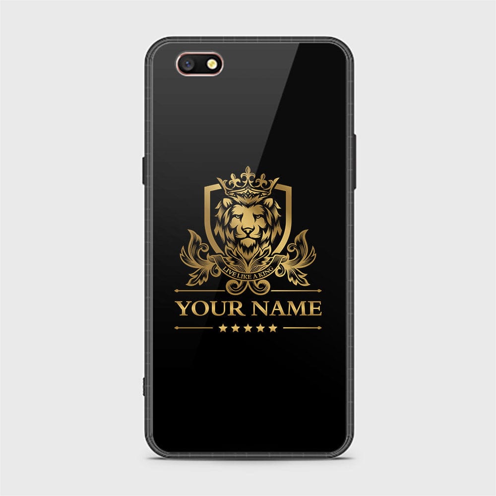 Oppo A77 Cover - Gold Series - HQ Ultra Shine Premium Infinity Glass Soft Silicon Borders Case