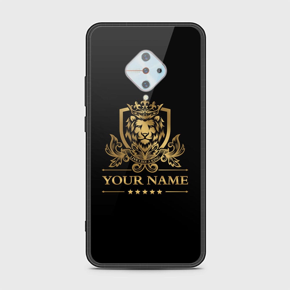 Vivo S1 Pro Cover - Gold Series - HQ Ultra Shine Premium Infinity Glass Soft Silicon Borders Case