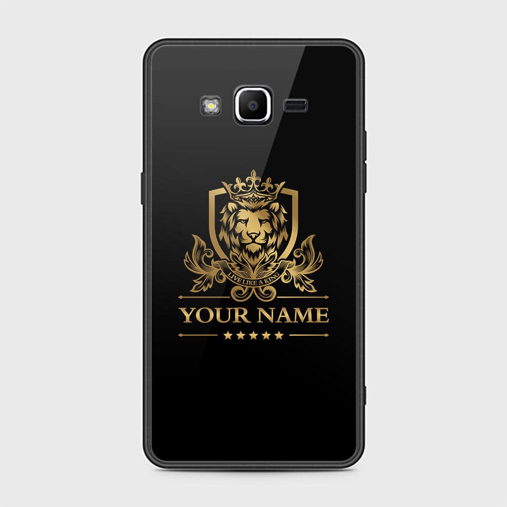 J2 Prime Cover - Gold Series - HQ Ultra Shine Premium Infinity Glass Soft Silicon Borders Case