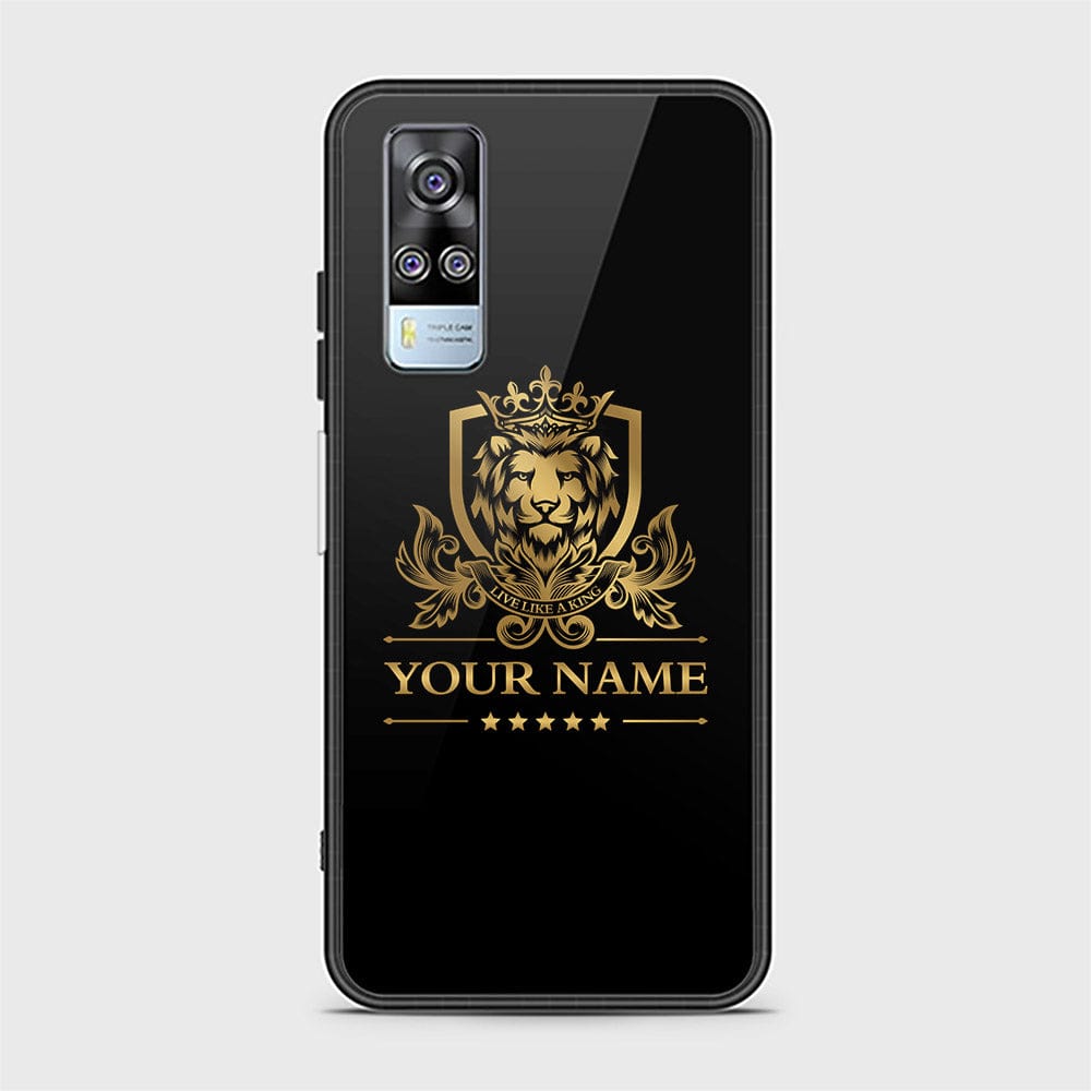 vivo Y33 Cover - Gold Series - HQ Ultra Shine Premium Infinity Glass Soft Silicon Borders Case