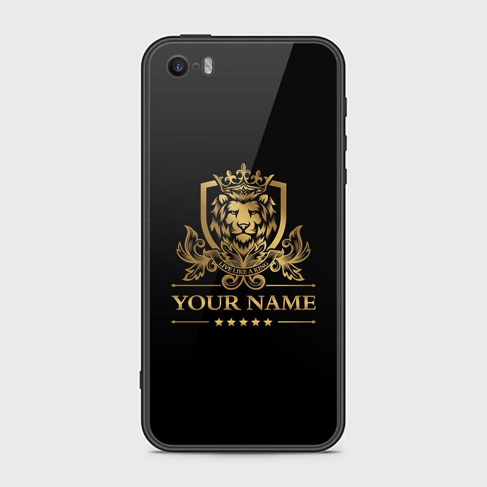 iPhone 5s Cover - Gold Series - HQ Ultra Shine Premium Infinity Glass Soft Silicon Borders Case