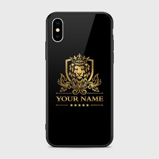 iPhone XS / X Cover - Gold Series - HQ Ultra Shine Premium Infinity Glass Soft Silicon Borders Case