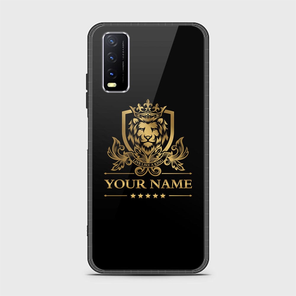 Vivo Y12s Cover - Gold Series - HQ Ultra Shine Premium Infinity Glass Soft Silicon Borders Case