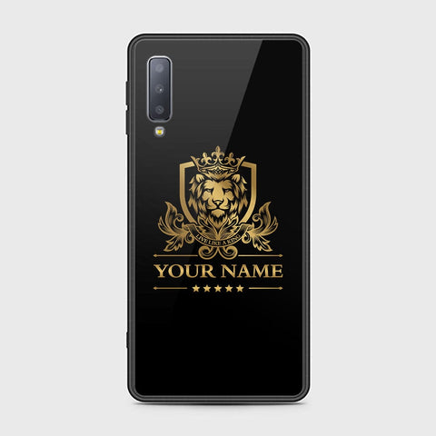 Samsung Galaxy A7 2018 Cover - Gold Series - HQ Ultra Shine Premium Infinity Glass Soft Silicon Borders Case