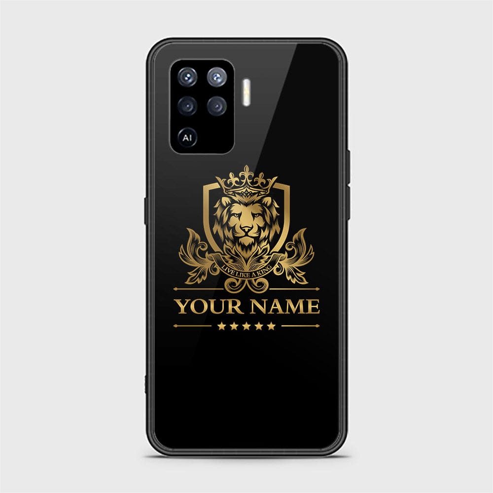 Oppo A94 Cover - Gold Series - HQ Ultra Shine Premium Infinity Glass Soft Silicon Borders Case