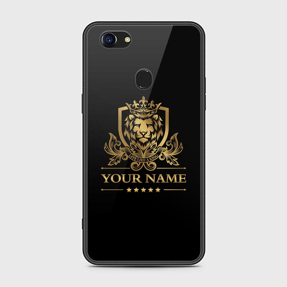Oppo F5 Cover - Gold Series - HQ Ultra Shine Premium Infinity Glass Soft Silicon Borders Case