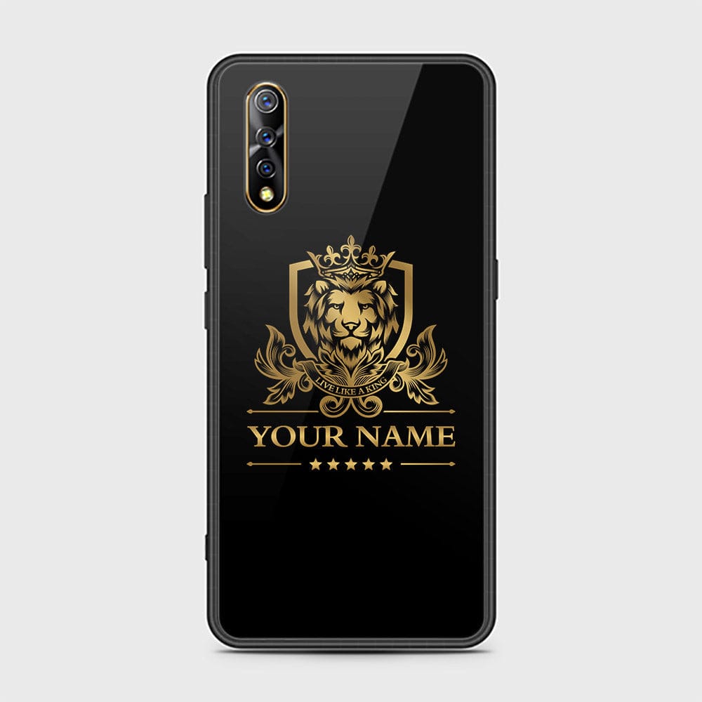 Vivo S1 Cover - Gold Series - HQ Ultra Shine Premium Infinity Glass Soft Silicon Borders Case