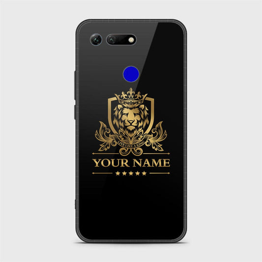 Huawei Honor View 20 Cover - Gold Series - HQ Ultra Shine Premium Infinity Glass Soft Silicon Borders Case