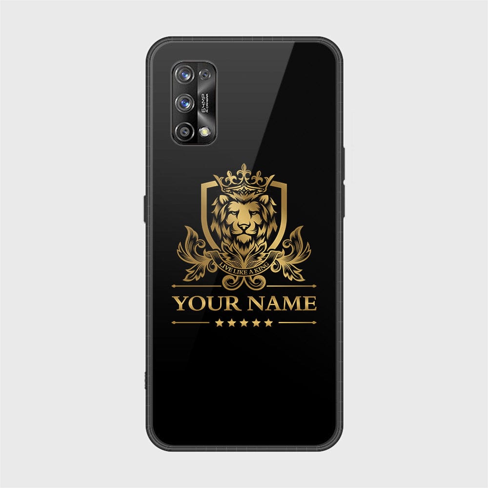 Realme 7 Pro Cover - Gold Series - HQ Ultra Shine Premium Infinity Glass Soft Silicon Borders Case