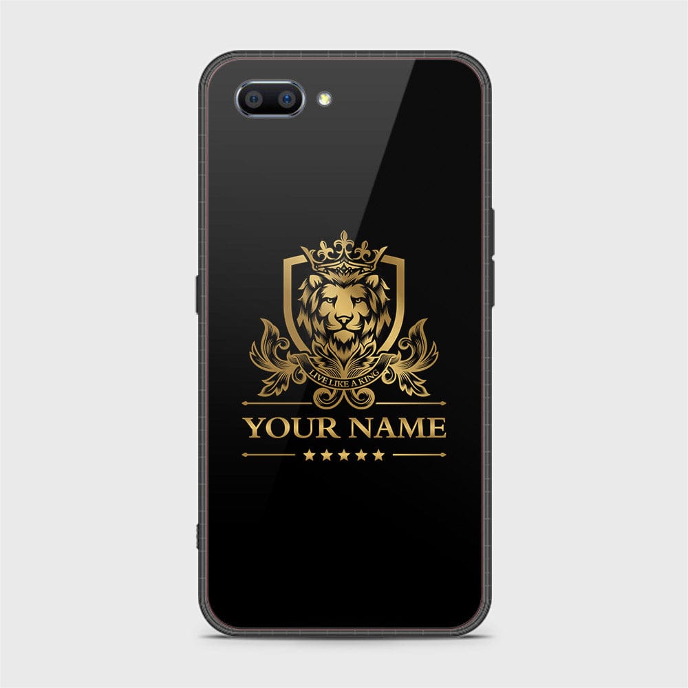 Realme C1 Cover - Gold Series - HQ Ultra Shine Premium Infinity Glass Soft Silicon Borders Case