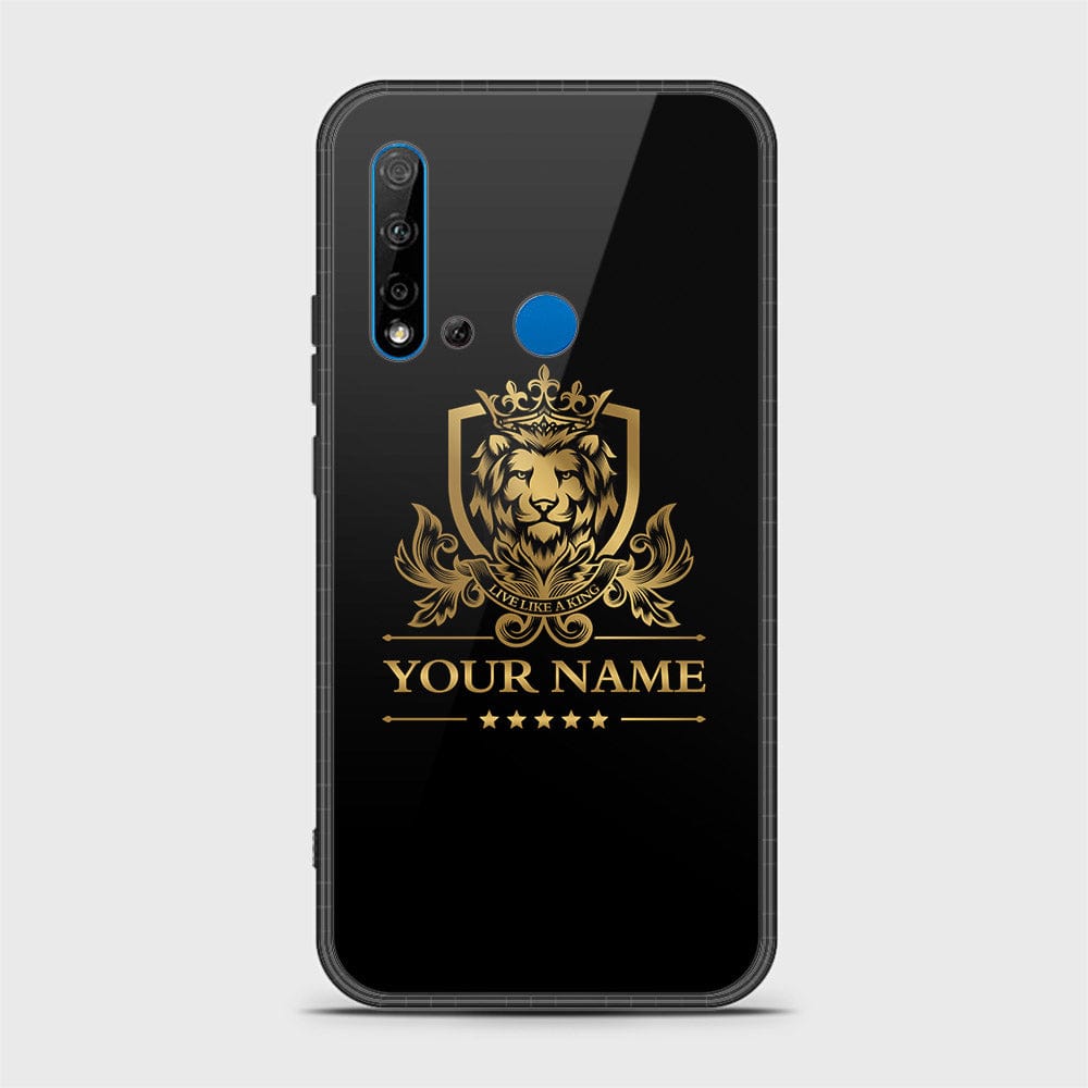 Huawi P20 Lite 2019 Cover - Gold Series - HQ Ultra Shine Premium Infinity Glass Soft Silicon Borders Case