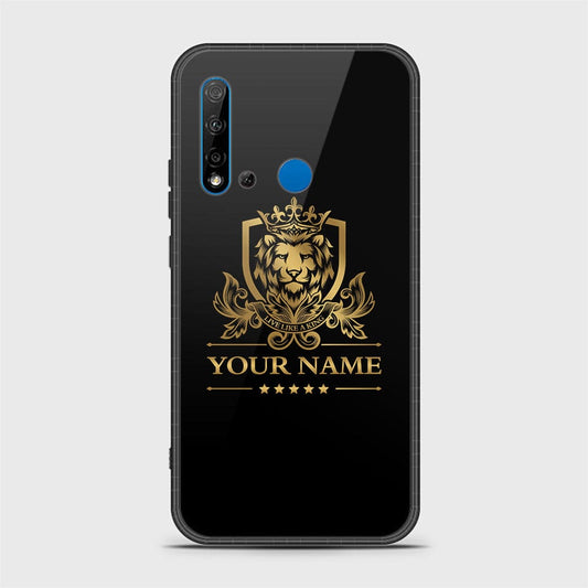 Huawi P20 Lite 2019 Cover - Gold Series - HQ Ultra Shine Premium Infinity Glass Soft Silicon Borders Case