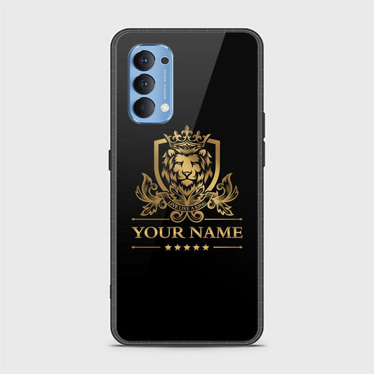 Oppo Reno 4 Cover - Gold Series - HQ Ultra Shine Premium Infinity Glass Soft Silicon Borders Case