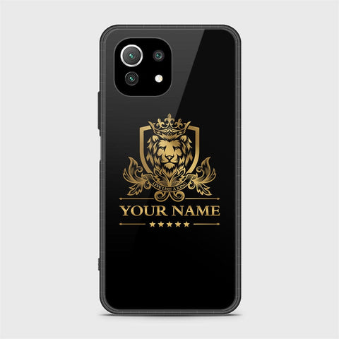 Xiaomi Mi 11 Lite Cover - Gold Series - D185 - HQ Ultra Shine Premium Infinity Glass Soft Silicon Borders Case ( Fast Delivery )